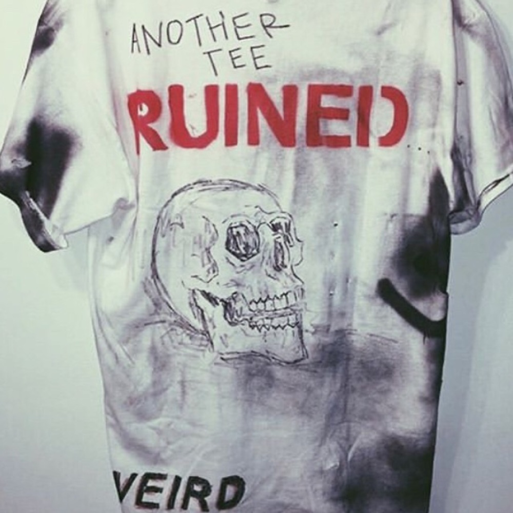 CUSTOM 1 OF 1 “RUINED” ACNE WHITE TEE - Picture 2 of 2